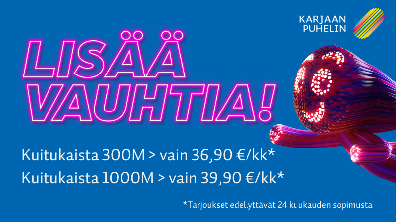Karjaan Puhelimelta lisää vauhtia
